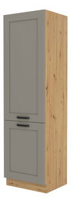 Potravinová kuchyňská skříň Lucid 60 LO 210 2F (dub artisan + claygrey)