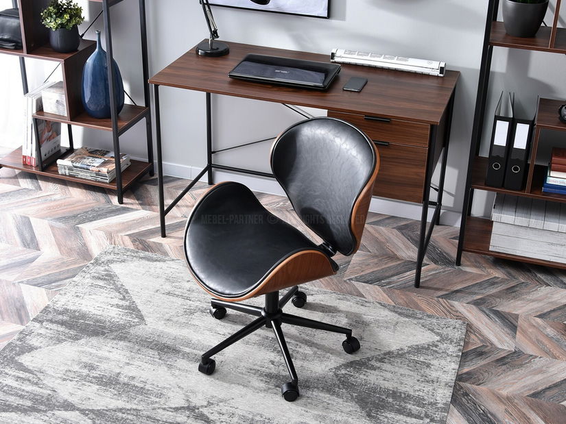 Křeslo Bloom (ořech černý + chromová)