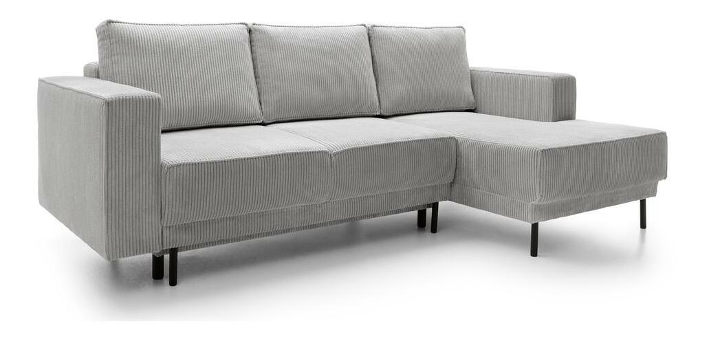 Rohová sedací souprava Rodriguez mini (P) (světle šedá + černá)