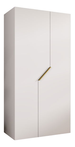 Šatní skříň Alaris 1 100 (bílá + zlatá)