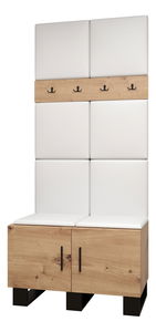 Předsíňová sestava Amanda 4 (dub artisan + bílá)