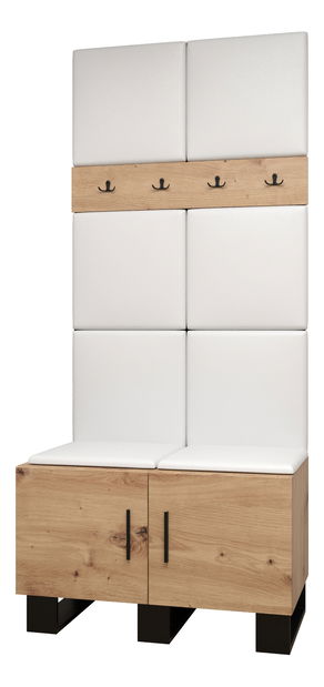 Předsíňová sestava Amanda 4 (dub artisan + bílá)