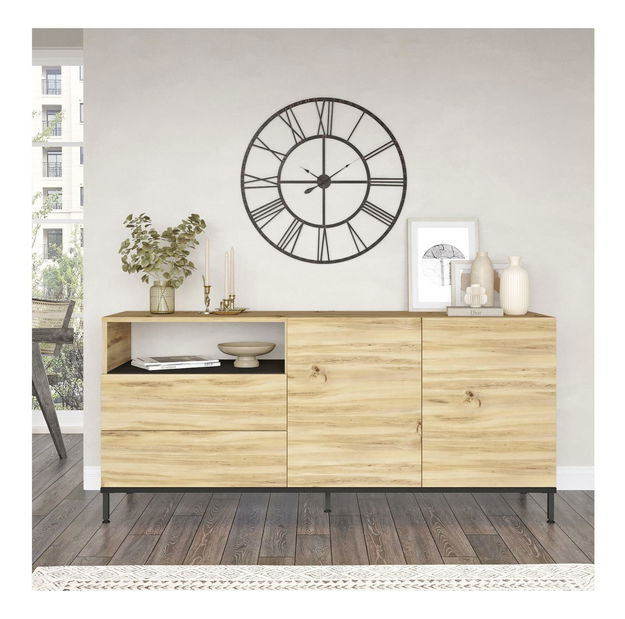 Souprava nábytku do obývacího pokoje Levoretta 36 (dub + černá)