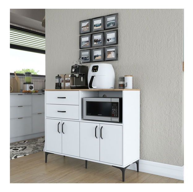 Komoda Jenaretta 166 (bílá + ořech)