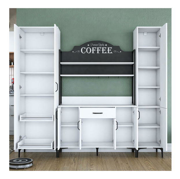 Set kuchyňských skříněk Jenaretta 50 (bílá + černá)