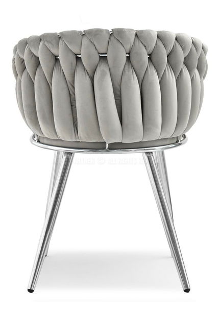 Jídelní židle Radio (šedá + stříbrná)