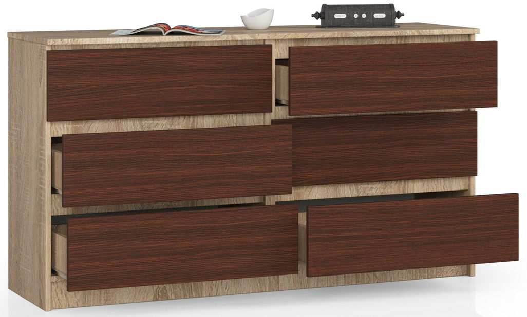 Komoda Keanu (dub sonoma + wenge)