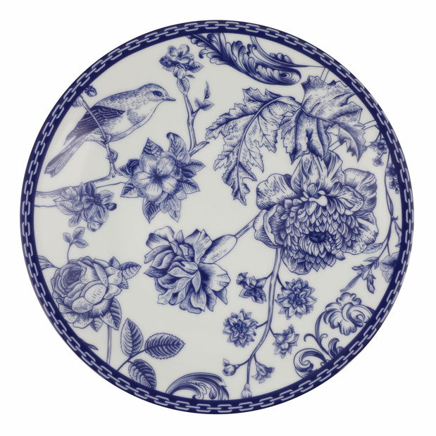 Jídelní souprava (24 ks.) Ziggy (modrá + bílá)