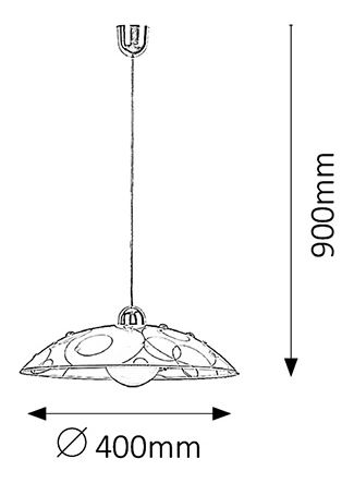 Závěsné svítidlo Jolly 1864 (bílý vzor + chromové úchytky)