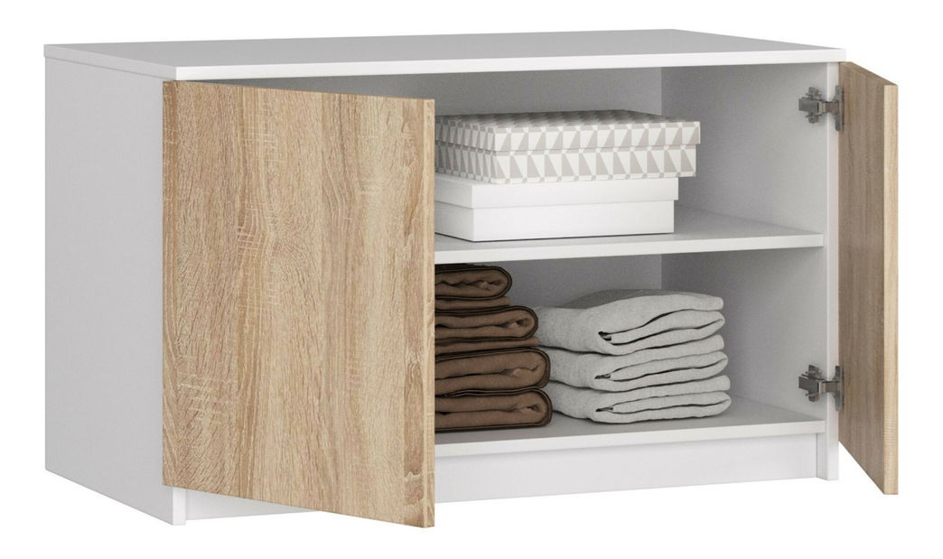 Nástavba na skříň Sashka (bílá + dub sonoma)