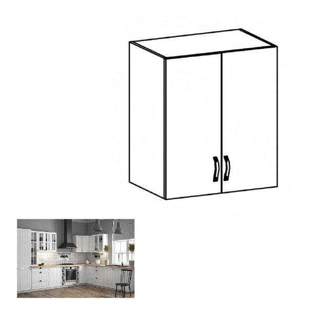 Horní kuchyňská skříňka G60 Provense (bílá + sosna andersen)