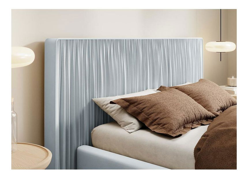 Manželská postel 140 cm Thala 140 (s roštem) (s úl. prostorem) (světle šedá + černá)