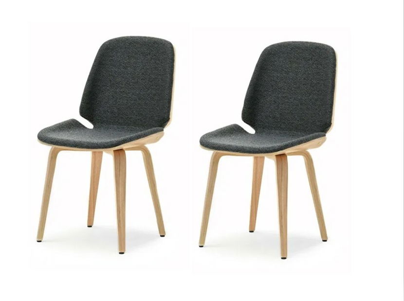 Set 2 ks. židlí Vincez (grafit + dub) *výprodej