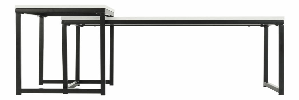 Set 2 ks konferenčních stolků Kastty typ 2 (bílá + černá)