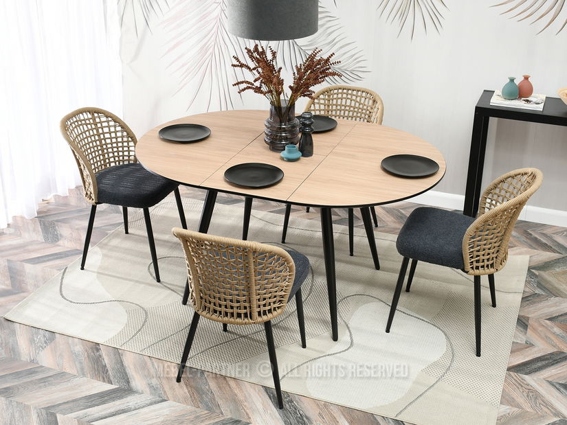 Židle Moen (písková + černá)