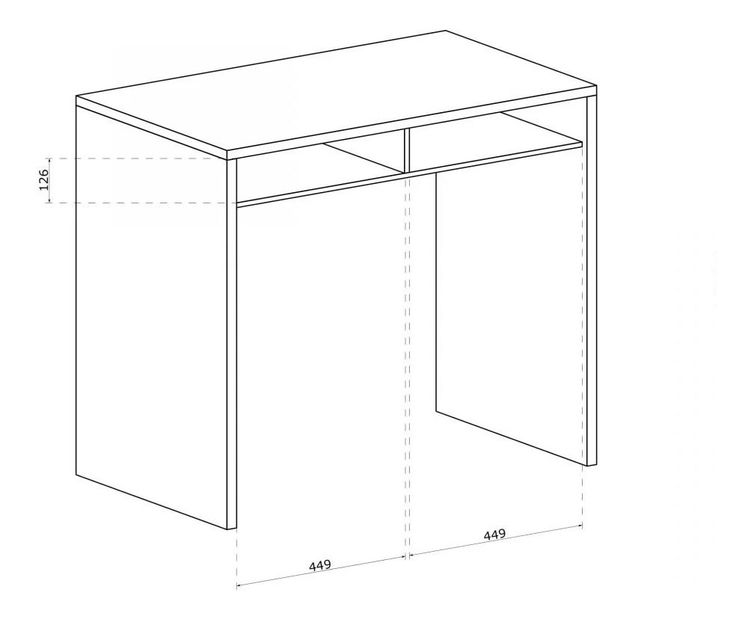Toaletní stolek Claudi 18 (dub artisan)
