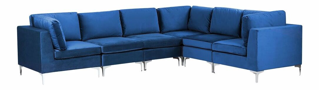 Rohová sedací souprava Eldridge (modrá) (L)