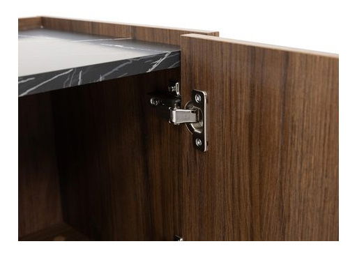 TV skříňka/stolek Anto S2 (ořech warmia + černý mramor)