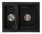 Kuchyňský dřez Yagma (černá + textura) (s 1 otvorem pro baterii) (P)