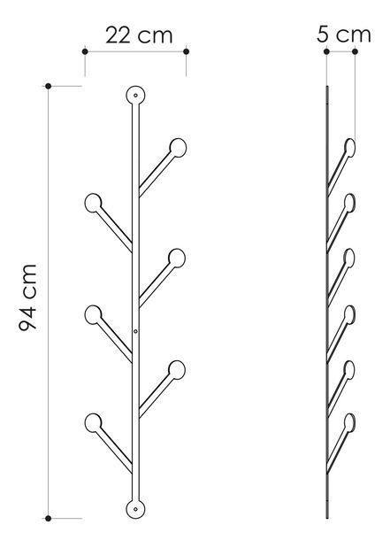 Věšák Pasha (černá)