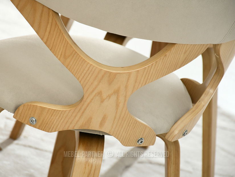 Jídelní židle Bagdád (béžová + dub)