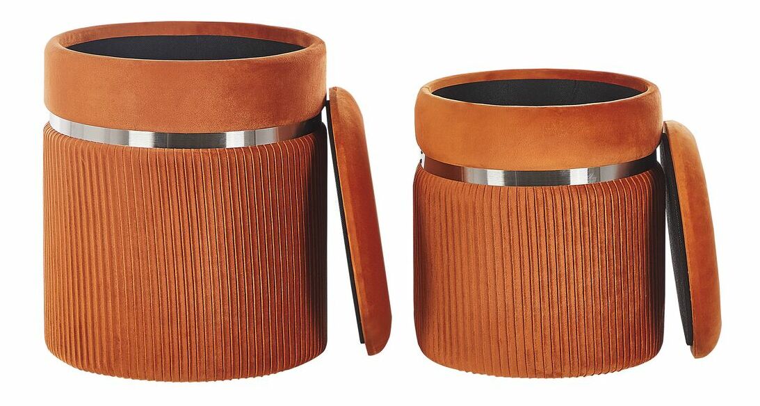 Set 2 ks taburetek Celine (oranžová)