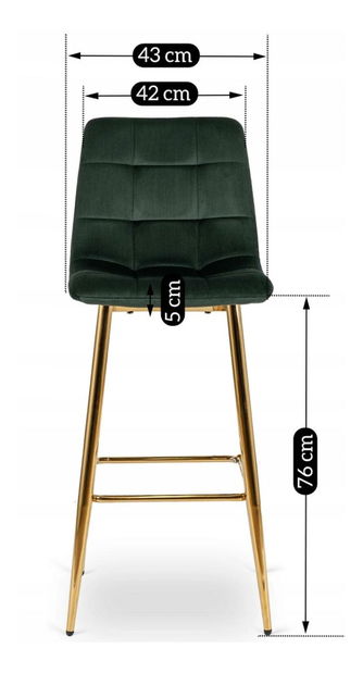 Jídelní židle Abisales (zelená)