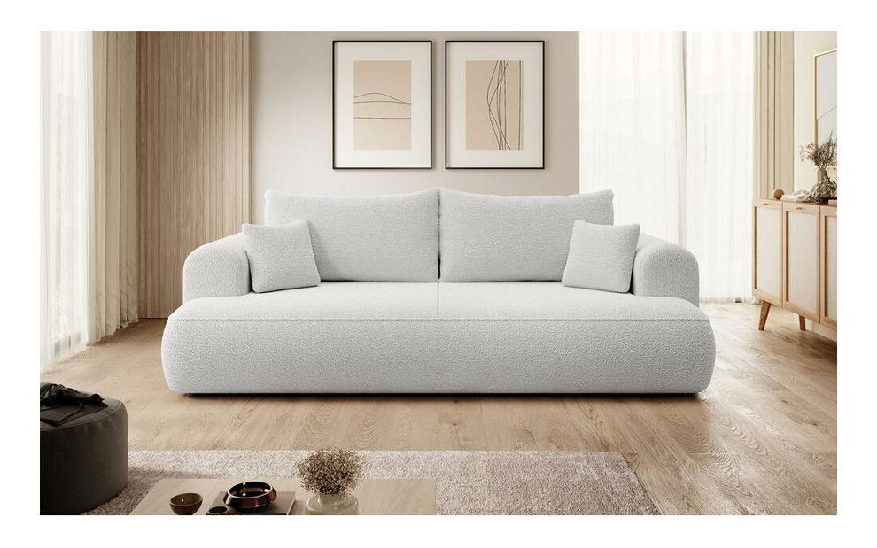 Pohovka trojsedačka Olivo S (světle šedá + černá)