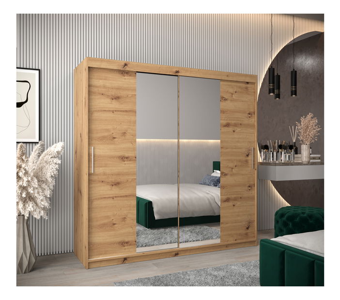 Šatní skříň 200 cm Toki 1 (Dub artisan + Dub artisan)