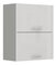 Horní kuchyňská skříňka Milo 60 GU-72 (šedá + bílý lesk)