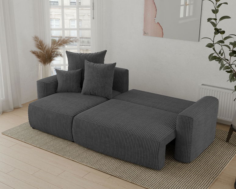 Rohová sedačka Denia (L) (tmavě šedá)