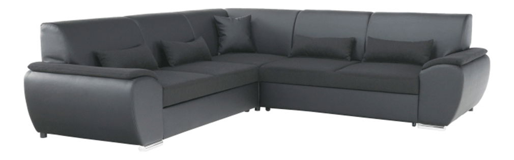 Rohová sedací souprava Emma (černá) (L)