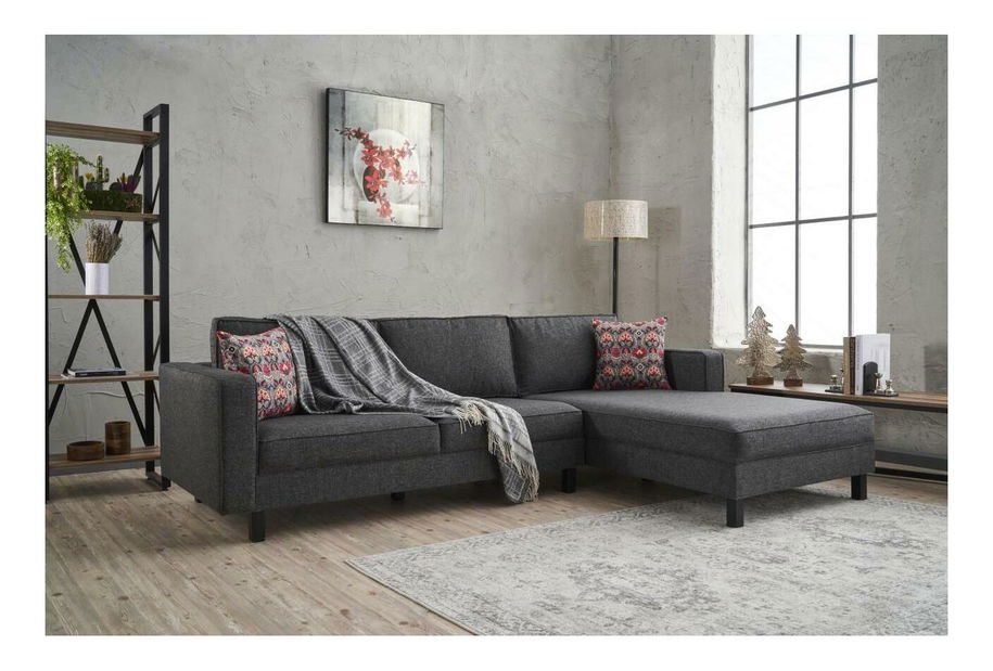 Rohová sedačka Kalen 1 (P) (antracit)