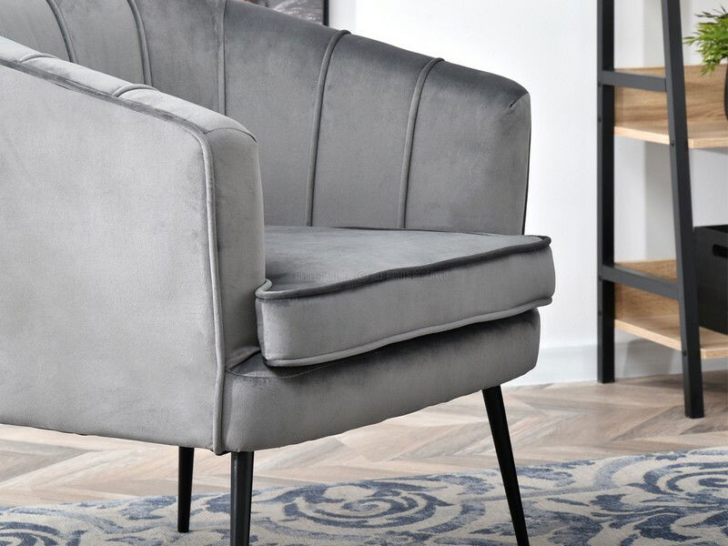 Křeslo Etimee F (šedá + zlato)