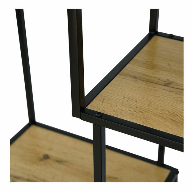 Regál BILITE (černá + dub)