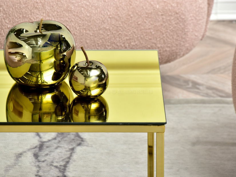 Konferenční stolek Bella S (zlatá + zlatá)