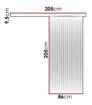 Posuvné dveře Baxdos 8 (dub sonoma + černá)