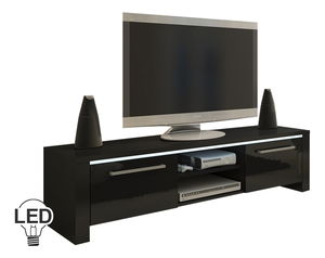 TV stolek/skříňka Freddy (černá + lesk černý)