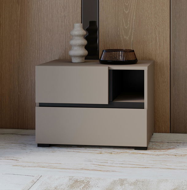 Noční stolek Crossroad S22 (congo + černá)