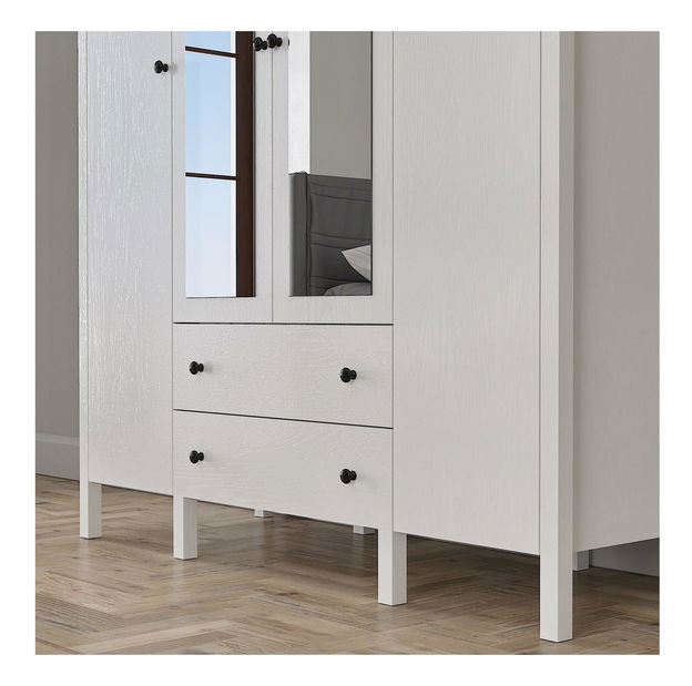 Šatní skříň Franc 75 (bílé dřevo)