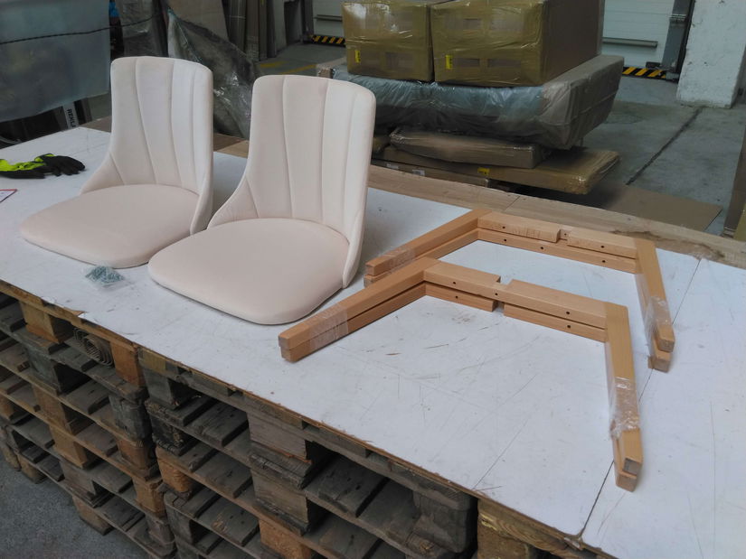 Jídelní židle Sebi (natural + krémová) *bazar