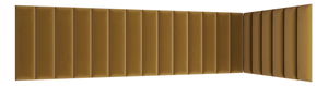 Set 20 čalouněných panelů Quadra 210x90x60 cm (hořčicová)