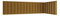 Set 20 čalouněných panelů Quadra 210x90x60 cm (hořčicová)