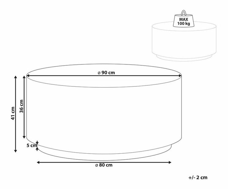 Konferenční stolek Tikvah (bílá)