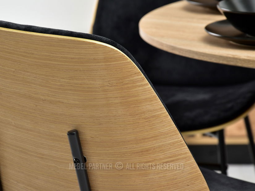 Židle Jordan (dub černý + černá)