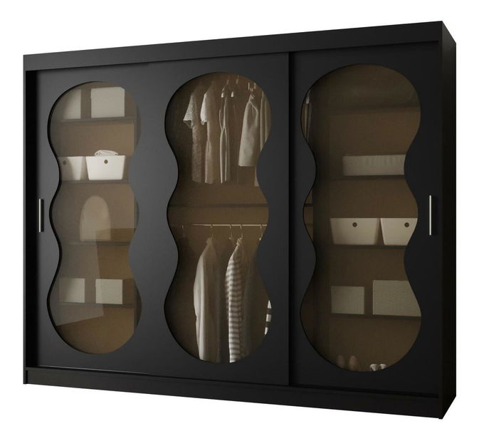 Šatní skříň 250 cm Boomer 3 (černá)