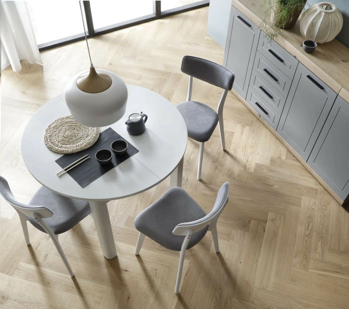 Jídelní stůl Untim 1 (bílá) (pro 4 až 6 osob)