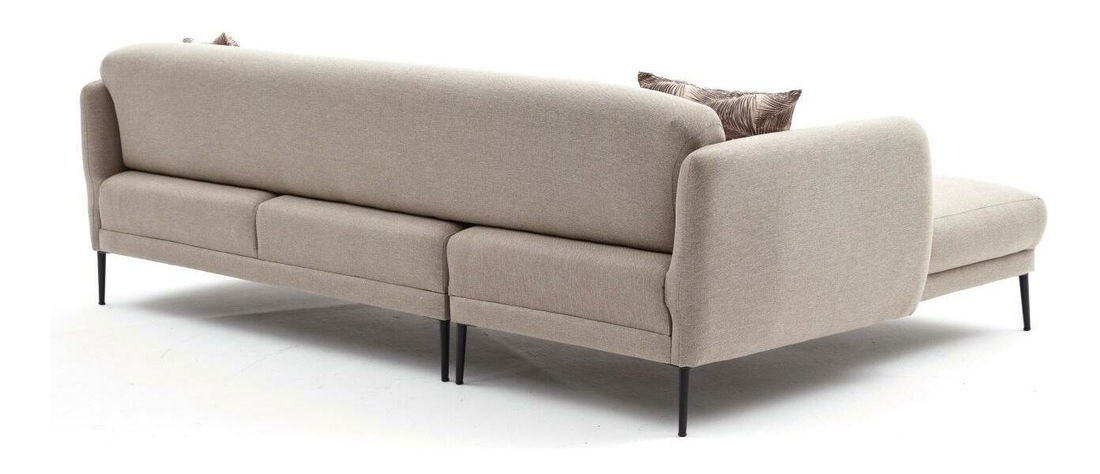 Rohová sedačka Victory (L) (krémová + černá)