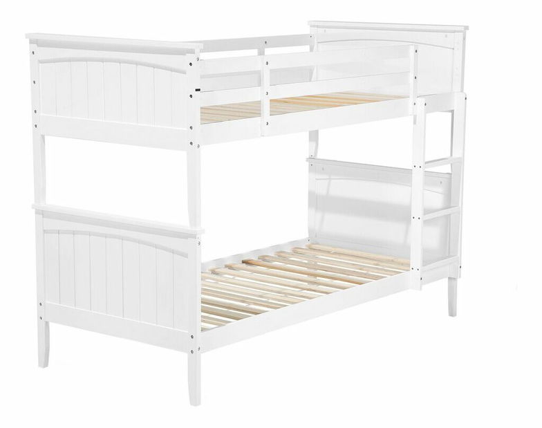 Patrová postel 90 cm RADIN (bílá) (s roštem a úl. prostorem)