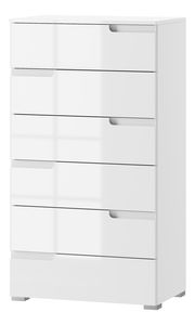 Komoda Sallosa 3 (bílá + lesk bílý)